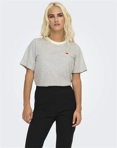 JDY - JDYPisa Print T-shirt - Cloud Dancer